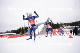 09.03.2024, Oslo, Norway (NOR): Antoine Gerard (FRA), Gael Blondeau (FRA), (l-r)  - FIS world cup nordic combined men, individual gundersen HS134/10km, Oslo (NOR). www.nordicfocus.com. © Thibaut/NordicFocus. Every downloaded picture is fee-liable.