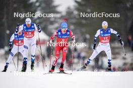 10.03.2024, Oslo, Norway (NOR): Joergen Graabak (NOR), Stefan Rettenegger (AUT), Simen Tiller (NOR), (l-r)  - FIS world cup nordic combined men, individual gundersen HS134/10km, Oslo (NOR). www.nordicfocus.com. © Thibaut/NordicFocus. Every downloaded picture is fee-liable.
