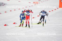 17.03.2024, Trondheim, Norway (NOR): Vid Vrhovnik (SLO), Fabio Obermeyr (AUT), (l-r)  - FIS world cup nordic combined men, individual gundersen HS138/10km, Trondheim (NOR). www.nordicfocus.com. © Thibaut/NordicFocus. Every downloaded picture is fee-liable.