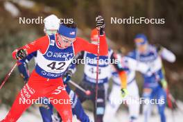17.03.2024, Trondheim, Norway (NOR): Stephen Schumann (USA) - FIS world cup nordic combined men, individual gundersen HS138/10km, Trondheim (NOR). www.nordicfocus.com. © Thibaut/NordicFocus. Every downloaded picture is fee-liable.