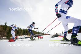17.03.2024, Trondheim, Norway (NOR): Simen Tiller (NOR), Ryota Yamamoto (JPN), (l-r)  - FIS world cup nordic combined men, individual gundersen HS138/10km, Trondheim (NOR). www.nordicfocus.com. © Thibaut/NordicFocus. Every downloaded picture is fee-liable.