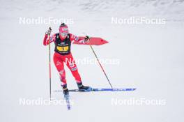 16.03.2024, Trondheim, Norway (NOR): Annalena Slamik (AUT) - FIS world cup nordic combined men, mixed team HS100/4x5km, Trondheim (NOR). www.nordicfocus.com. © Thibaut/NordicFocus. Every downloaded picture is fee-liable.