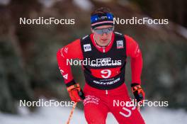 16.03.2024, Trondheim, Norway (NOR): Niklas Malacinski (USA) - FIS world cup nordic combined men, mixed team HS100/4x5km, Trondheim (NOR). www.nordicfocus.com. © Thibaut/NordicFocus. Every downloaded picture is fee-liable.