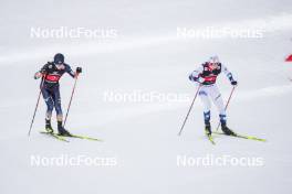 16.03.2024, Trondheim, Norway (NOR): Ryota Yamamoto (JPN), Jens Luraas Oftebro (NOR), (l-r)  - FIS world cup nordic combined men, mixed team HS100/4x5km, Trondheim (NOR). www.nordicfocus.com. © Thibaut/NordicFocus. Every downloaded picture is fee-liable.