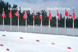16.03.2024, Trondheim, Norway (NOR): Flags   - FIS world cup nordic combined men, mixed team HS100/4x5km, Trondheim (NOR). www.nordicfocus.com. © Thibaut/NordicFocus. Every downloaded picture is fee-liable.