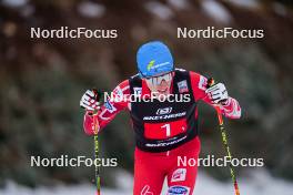 16.03.2024, Trondheim, Norway (NOR): Stefan Rettenegger (AUT) - FIS world cup nordic combined men, mixed team HS100/4x5km, Trondheim (NOR). www.nordicfocus.com. © Thibaut/NordicFocus. Every downloaded picture is fee-liable.