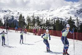 23.03.2024, Meribel, France (FRA): Antoine Gerard (FRA), Gael Blondeau (FRA), (l-r)  - French Championships nordic combined, Meribel (FRA). www.nordicfocus.com. © Thibaut/NordicFocus. Every downloaded picture is fee-liable.