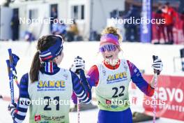 23.03.2024, Meribel, France (FRA): Lena Brocard (FRA), Marion Droz Vincent (FRA), (l-r)  - French Championships nordic combined, Meribel (FRA). www.nordicfocus.com. © Thibaut/NordicFocus. Every downloaded picture is fee-liable.