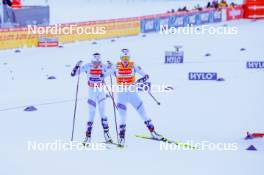 14.01.2024, Oberstdorf, Germany (GER): Mari Leinan Lund (NOR), Gyda Westvold Hansen (NOR), (l-r)  - FIS world cup nordic combined women, compact HS106/5km, Oberstdorf (GER). www.nordicfocus.com. © Volk/NordicFocus. Every downloaded picture is fee-liable.