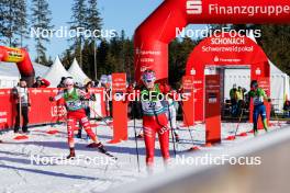 27.01.2024, Schonach, Germany (GER): Joanna Kil (POL), Alexa Brabec (USA), (l-r)  - FIS world cup nordic combined women, individual gundersen HS100/4km, Schonach (GER). www.nordicfocus.com. © Volk/NordicFocus. Every downloaded picture is fee-liable.