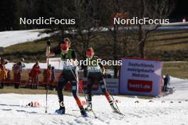 28.01.2024, Schonach, Germany (GER): Maria Gerboth (GER), Ronja Loh (GER), (l-r)  - FIS world cup nordic combined women, individual gundersen HS100/8km, Schonach (GER). www.nordicfocus.com. © Volk/NordicFocus. Every downloaded picture is fee-liable.