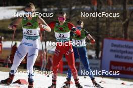 28.01.2024, Schonach, Germany (GER): Hanna Midtsundstad (NOR), Annika Malacinski (USA), Alexa Brabec (USA), (l-r)  - FIS world cup nordic combined women, individual gundersen HS100/8km, Schonach (GER). www.nordicfocus.com. © Volk/NordicFocus. Every downloaded picture is fee-liable.