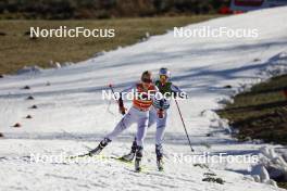 28.01.2024, Schonach, Germany (GER): Ida Marie Hagen (NOR), Gyda Westvold Hansen (NOR), (l-r)  - FIS world cup nordic combined women, individual gundersen HS100/8km, Schonach (GER). www.nordicfocus.com. © Volk/NordicFocus. Every downloaded picture is fee-liable.