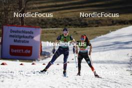 28.01.2024, Schonach, Germany (GER): Lena Brocard (FRA), Nathalie Armbruster (GER), (l-r)  - FIS world cup nordic combined women, individual gundersen HS100/8km, Schonach (GER). www.nordicfocus.com. © Volk/NordicFocus. Every downloaded picture is fee-liable.
