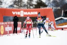 02.02.2024, Seefeld, Austria (AUT): Annalena Slamik (AUT), Daniela Dejori (ITA), (l-r)  - FIS world cup nordic combined women, individual gundersen HS109/5km, Seefeld (AUT). www.nordicfocus.com. © Modica/NordicFocus. Every downloaded picture is fee-liable.