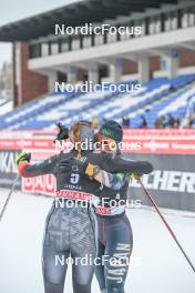 11.02.2024, Otepaeae, Estonia (EST): Jenny  Nowak (GER), Haruka  Kasai (JPN), (l-r)  - FIS world cup nordic combined women, individual gundersen HS97/5km, Otepaeae (EST). www.nordicfocus.com. © Authamayou/NordicFocus. Every downloaded picture is fee-liable.