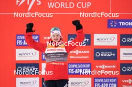 17.03.2024, Trondheim, Norway (NOR): Gyda Westvold Hansen (NOR) - FIS world cup nordic combined women, cups, Trondheim (NOR). www.nordicfocus.com. © Thibaut/NordicFocus. Every downloaded picture is fee-liable.