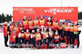 17.03.2024, Trondheim, Norway (NOR): team Norway and Ida Marie Hagen (NOR), Gyda Westvold Hansen (NOR), (l-r) - FIS world cup nordic combined women, cups, Trondheim (NOR). www.nordicfocus.com. © Thibaut/NordicFocus. Every downloaded picture is fee-liable.