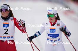 17.03.2024, Trondheim, Norway (NOR): Lisa Hirner (AUT), Gyda Westvold Hansen (NOR), (l-r)  - FIS world cup nordic combined women, individual gundersen HS100/5km, Trondheim (NOR). www.nordicfocus.com. © Thibaut/NordicFocus. Every downloaded picture is fee-liable.