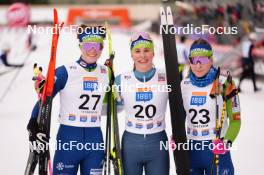 17.03.2024, Trondheim, Norway (NOR): Silva Verbic (SLO), Tia Malovrh (SLO), Teja Pavec (SLO), (l-r)  - FIS world cup nordic combined women, individual gundersen HS100/5km, Trondheim (NOR). www.nordicfocus.com. © Thibaut/NordicFocus. Every downloaded picture is fee-liable.