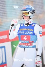 03.01.2024, Innsbruck, Austria (AUT): Daniel Tschofenig (AUT) - FIS world cup ski jumping men, four hills tournament, individual HS130, Innsbruck (AUT). www.nordicfocus.com. © Reichert/NordicFocus. Every downloaded picture is fee-liable.