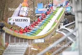05.01.2024, Bischofshofen, Austria (AUT): feature: inrun, leaf blower - FIS world cup ski jumping men, four hills tournament, individual HS142, Bischofshofen (AUT). www.nordicfocus.com. © Reichert/NordicFocus. Every downloaded picture is fee-liable.