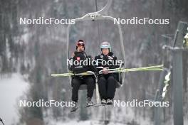 14.01.2024, Wisla, Poland (POL): Thomas Thurnbichler (AUT), Aleksander Zniszczol (POL), (l-r) - FIS world cup ski jumping men, individual HS140, Wisla (POL). www.nordicfocus.com. © Reichert/NordicFocus. Every downloaded picture is fee-liable.