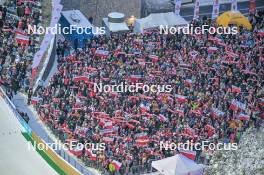 14.01.2024, Wisla, Poland (POL): Polish supporter in the grandstand - FIS world cup ski jumping men, individual HS140, Wisla (POL). www.nordicfocus.com. © Reichert/NordicFocus. Every downloaded picture is fee-liable.