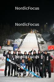 21.01.2024, Zakopane, Poland (POL): Lovro Kos (SLO), Timi Zajc (SLO), Domen Prevc (SLO), Peter Prevc (SLO), Anze Lanisek (SLO), Robert Hrgota (SLO), (l-r) - FIS world cup ski jumping men, individual HS140, Zakopane (POL). www.nordicfocus.com. © Reichert/NordicFocus. Every downloaded picture is fee-liable.