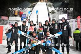 20.01.2024, Zakopane, Poland (POL): Robert Hrgota (SLO), Lovro Kos (SLO), Domen Prevc (SLO), Peter Prevc (SLO), Anze Lanisek (SLO), (l-r) - FIS world cup ski jumping men, team HS140, Zakopane (POL). www.nordicfocus.com. © Reichert/NordicFocus. Every downloaded picture is fee-liable.