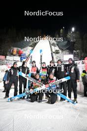 20.01.2024, Zakopane, Poland (POL): Robert Hrgota (SLO), Lovro Kos (SLO), Domen Prevc (SLO), Peter Prevc (SLO), Anze Lanisek (SLO), (l-r) - FIS world cup ski jumping men, team HS140, Zakopane (POL). www.nordicfocus.com. © Reichert/NordicFocus. Every downloaded picture is fee-liable.