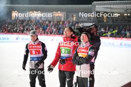 20.01.2024, Zakopane, Poland (POL): Ren Nikaido (JPN), Naoki Nakamura (JPN), Junshiro Kobayashi (JPN), (l-r) - FIS world cup ski jumping men, team HS140, Zakopane (POL). www.nordicfocus.com. © Reichert/NordicFocus. Every downloaded picture is fee-liable.