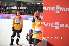 20.01.2024, Zakopane, Poland (POL): Karl Geiger (GER), Andreas Wellinger (GER), Stephan Leyhe (GER), (l-r) - FIS world cup ski jumping men, team HS140, Zakopane (POL). www.nordicfocus.com. © Reichert/NordicFocus. Every downloaded picture is fee-liable.