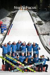 20.01.2024, Zakopane, Poland (POL): Andreas Widhoelzl (AUT), Stefan Kraft (AUT), Jan Hoerl (AUT), Manuel Fettner (AUT), Michael Hayboeck (AUT), (l-r) - FIS world cup ski jumping men, team HS140, Zakopane (POL). www.nordicfocus.com. © Reichert/NordicFocus. Every downloaded picture is fee-liable.