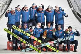 20.01.2024, Zakopane, Poland (POL): Andreas Widhoelzl (AUT), Stefan Kraft (AUT), Jan Hoerl (AUT), Manuel Fettner (AUT), Michael Hayboeck (AUT), (l-r) - FIS world cup ski jumping men, team HS140, Zakopane (POL). www.nordicfocus.com. © Reichert/NordicFocus. Every downloaded picture is fee-liable.