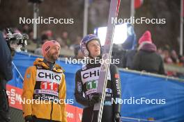 23.02.2024, Oberstdorf, Germany (GER): Pius Paschke (GER), Andreas Wellinger (GER), (l-r)  - FIS world cup ski jumping men, super team HS235, Oberstdorf (GER). www.nordicfocus.com. © Reichert/NordicFocus. Every downloaded picture is fee-liable