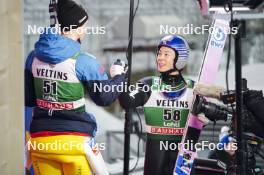 03.03.2024, Lahti, Finland (FIN): Manuel Fettner (AUT), Ryoyu Kobayashi (JPN), (l-r)  - FIS world cup ski jumping men, individual HS130, Lahti (FIN). www.nordicfocus.com. © Thibaut/NordicFocus. Every downloaded picture is fee-liable.