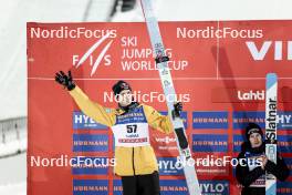 01.03.2024, Lahti, Finland (FIN): Andreas Wellinger (GER), Lovro Kos (SLO), (l-r)  - FIS world cup ski jumping men, individual HS130, Lahti (FIN). www.nordicfocus.com. © Modica/NordicFocus. Every downloaded picture is fee-liable.