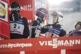 02.03.2024, Lahti, Finland (FIN): Casey Larson (USA), Erik Belshaw (USA), (l-r)  - FIS world cup ski jumping men, team HS130, Lahti (FIN). www.nordicfocus.com. © Thibaut/NordicFocus. Every downloaded picture is fee-liable.