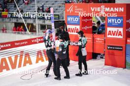12.03.2024, Trondheim, Norway (NOR): Ryoyu Kobayashi (JPN), Junshiro Kobayashi (JPN), Ren Nikaido (JPN), (l-r)  - FIS world cup ski jumping men, individual HS100, Trondheim (NOR). www.nordicfocus.com. © Thibaut/NordicFocus. Every downloaded picture is fee-liable.