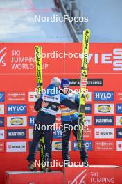 17.03.2024, Vikersund, Norway (NOR): Daniel Huber (AUT), Stefan Kraft (AUT), (l-r) - FIS world cup ski flying men, individual HS240, Vikersund (NOR). www.nordicfocus.com. © Authamayou/NordicFocus. Every downloaded picture is fee-liable.