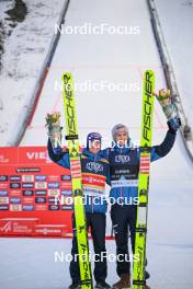 17.03.2024, Vikersund, Norway (NOR): Stefan Kraft (AUT), Daniel Huber (AUT), (l-r) - FIS world cup ski flying men, individual HS240, Vikersund (NOR). www.nordicfocus.com. © Authamayou/NordicFocus. Every downloaded picture is fee-liable.