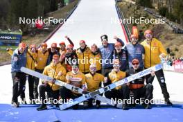 22.03.2024, Planica, Slovenia (SLO): Team Germany (l-r) - FIS world cup ski flying men, cups, Planica (SLO). www.nordicfocus.com. © Reichert/NordicFocus. Every downloaded picture is fee-liable.