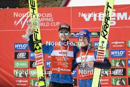 22.03.2024, Planica, Slovenia (SLO): Stefan Kraft (AUT), Daniel Huber (AUT), (l-r) - FIS world cup ski flying men, cups, Planica (SLO). www.nordicfocus.com. © Reichert/NordicFocus. Every downloaded picture is fee-liable.