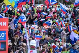 22.03.2024, Planica, Slovenia (SLO): feature fans with flags - FIS world cup ski flying men, individual HS240, Planica (SLO). www.nordicfocus.com. © Reichert/NordicFocus. Every downloaded picture is fee-liable.