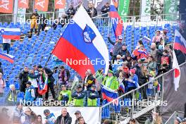 22.03.2024, Planica, Slovenia (SLO): feature fans with flags - FIS world cup ski flying men, individual HS240, Planica (SLO). www.nordicfocus.com. © Reichert/NordicFocus. Every downloaded picture is fee-liable.