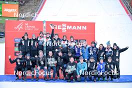 22.03.2024, Planica, Slovenia (SLO): Timi Zajc (SLO), Peter Prevc (SLO), Zak Mogel (SLO), Lovro Kos (SLO), (l-r) - FIS world cup ski flying men, individual HS240, Planica (SLO). www.nordicfocus.com. © Reichert/NordicFocus. Every downloaded picture is fee-liable.