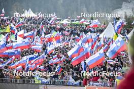 23.03.2024, Planica, Slovenia (SLO): feature: Slovenian flags - FIS world cup ski flying men, team HS240, Planica (SLO). www.nordicfocus.com. © Reichert/NordicFocus. Every downloaded picture is fee-liable.