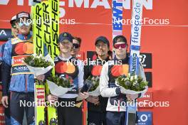 23.03.2024, Planica, Slovenia (SLO): Andreas Wellinger (GER), Robert Johansson (NOR), Benjamin Oestvold (NOR), Marius Lindvik (NOR), Johann Andre Forfang (NOR), (l-r) - FIS world cup ski flying men, team HS240, Planica (SLO). www.nordicfocus.com. © Reichert/NordicFocus. Every downloaded picture is fee-liable.