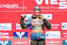 27.01.2024, Bad Mitterndorf, Germany (GER): Stefan Kraft (AUT) - FIS world championships ski flying men, medals, Bad Mitterndorf (GER). www.nordicfocus.com. © Thibaut/NordicFocus. Every downloaded picture is fee-liable.